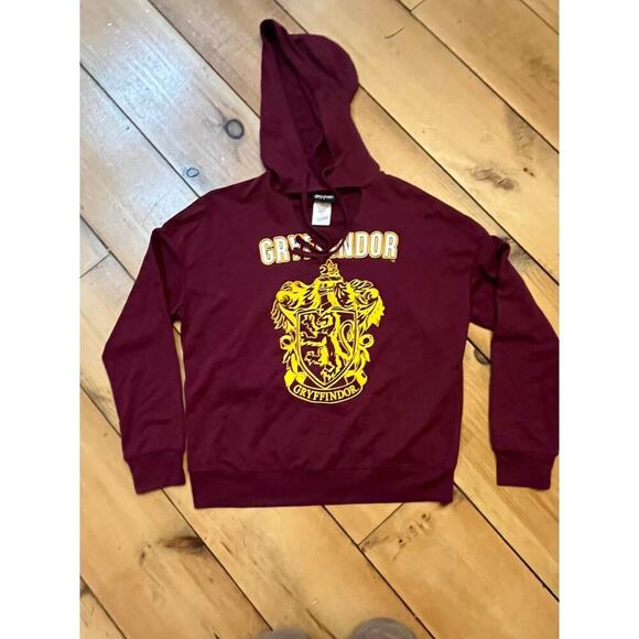 Harry Potter Gryffindor hooded Long sleeve shirt/pullover.V-neck.Juniors M (7/9) - Picture 3 of 8